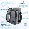 Water Bottle Holder Carrier Bottle Cooler w Adjustable Shoulder Strap and Front Pockets Suitable for 16 oz to 25oz Bottles Gray