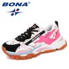 BONA 2022 New Designers Mesh Breathable Running Shoes Women Outdoor Walking Shoes Woman Fashion Sneakers Ladies Jogging Footwear